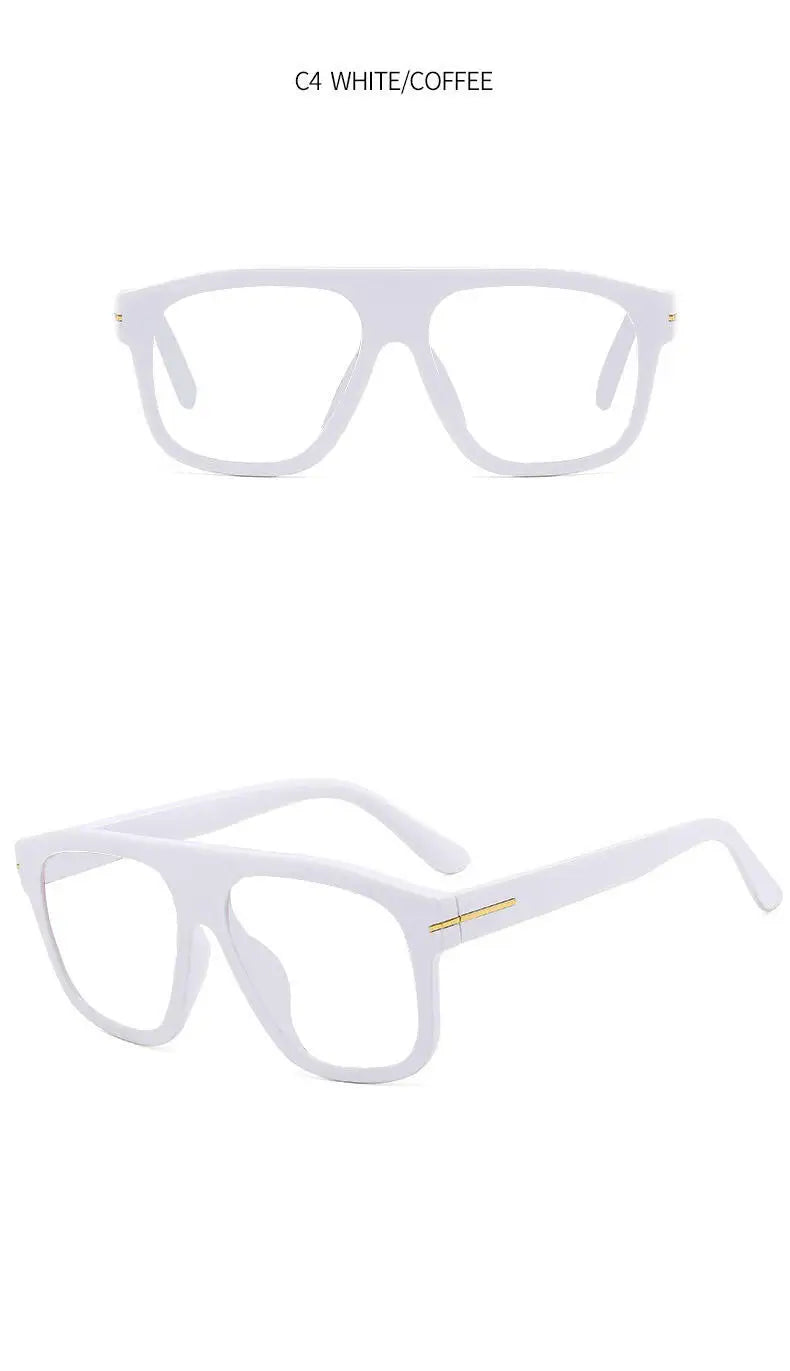 Oversized Square Reading Glasses Woman Men Decoration Retro Eyeglasses Trendy Anti Blue Light Single Focus Presbyopic Glasse