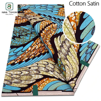 New African Grand Wax Fabric Glitter Grand Golden Wax Fabric Cotton Ankara Golden Wax Flash Gold Pagne Print Batik Good Quality