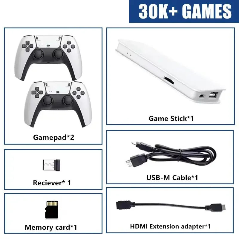 2026 New M15 Game Mini TV Handheld Game Console Wireless Gamepads Video Game 64G 20000+ Retro Game HD Output Two-player ﻿