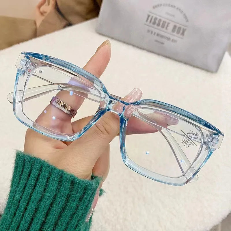 Transparent Square Computer Glasses Frame Women Men Anti Blue Light Rectangle Eyewear Blocking Optical Spectacle Eyeglasses