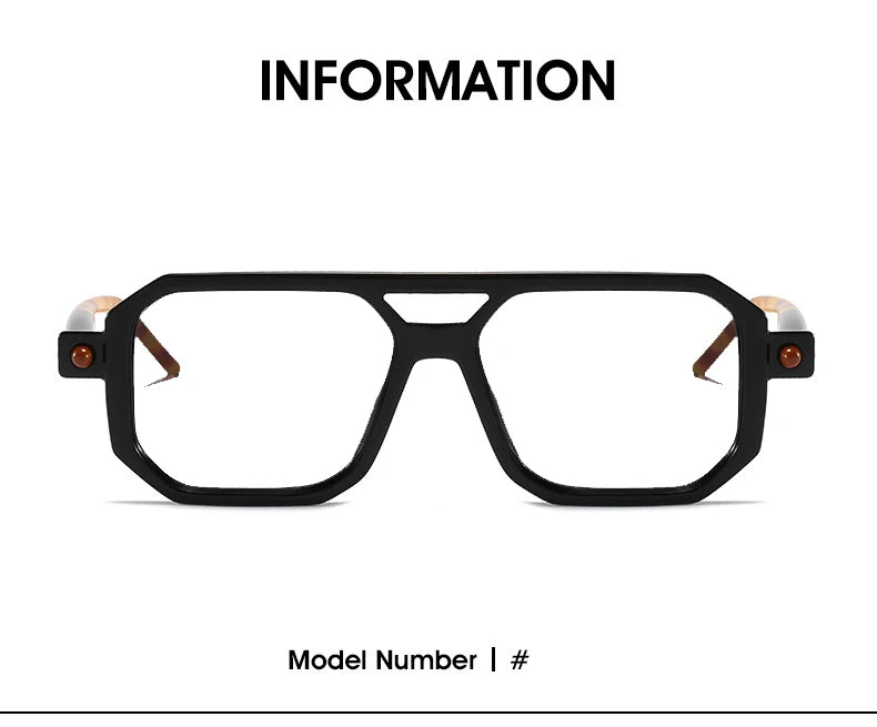 KOCOLIOR Men's Retro Fashion Double Beam Reading Glasses Brand Design Anti Blue Light Photochromic Presbyopia Glasses +0 to +6.0