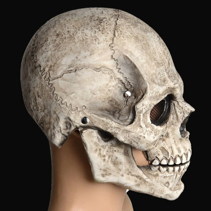 Movable Jaw Mask Non-Toxic Skull Mask Latex Headgear Tear-Resistant Full Head Skull Helmet For Outdoor Decorations Halloween