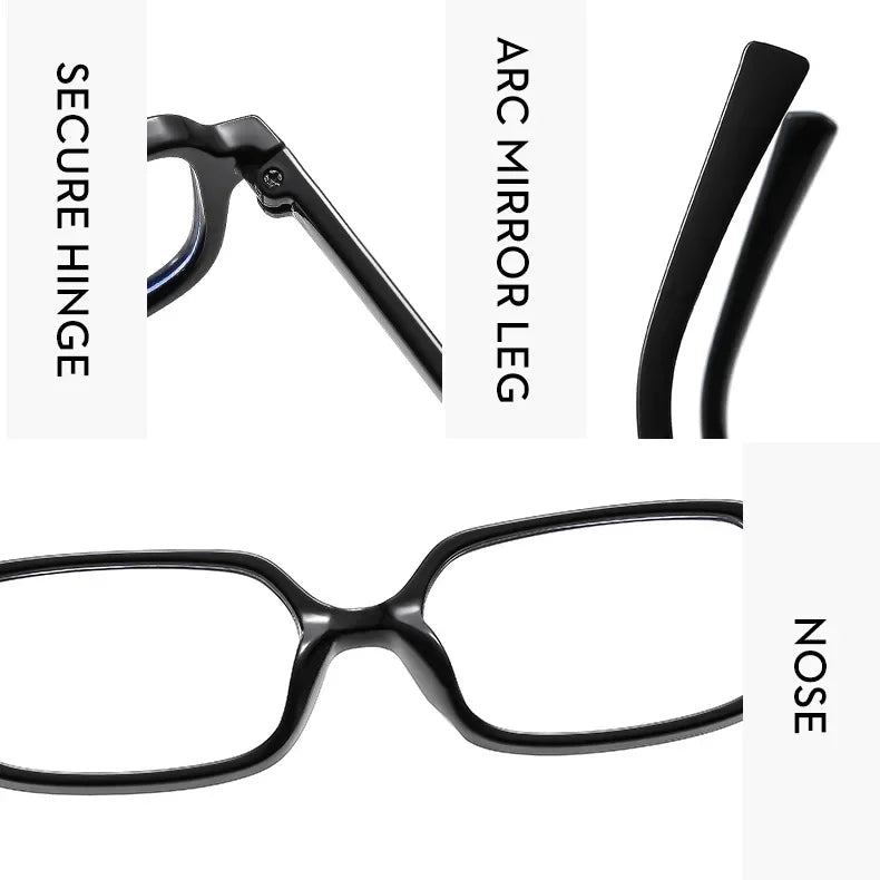 Fashion Retro Small Rectangular Frame Anti Blue Light Glasses for Women Ins Simple Commuting Computer Eye Eyeglass Frame