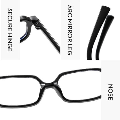 Fashion Retro Small Rectangular Frame Anti Blue Light Glasses for Women Ins Simple Commuting Computer Eye Eyeglass Frame