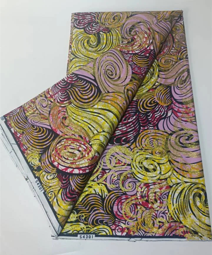Grand Super 100% Cotton African Wax Fabric High Quality Wax Print Ankara Fabric For Sewing 6yards Women Fabric