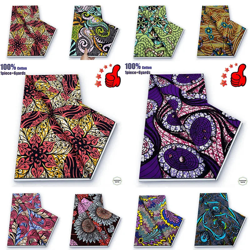 Guaranteed Veritable African Real Wax Prints Fabric Ghana Style Ankara Wax Tissu Pagne 100%Cotton Soft Design Nigeria Wax Fabric