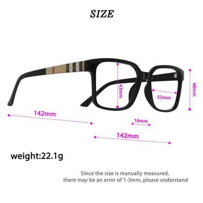 Brand Designer Retro Square Anti Blue Light Reading Glasses Women Men  Stripe Female Eyeglasses Computer Presbyopia Eyeglasse