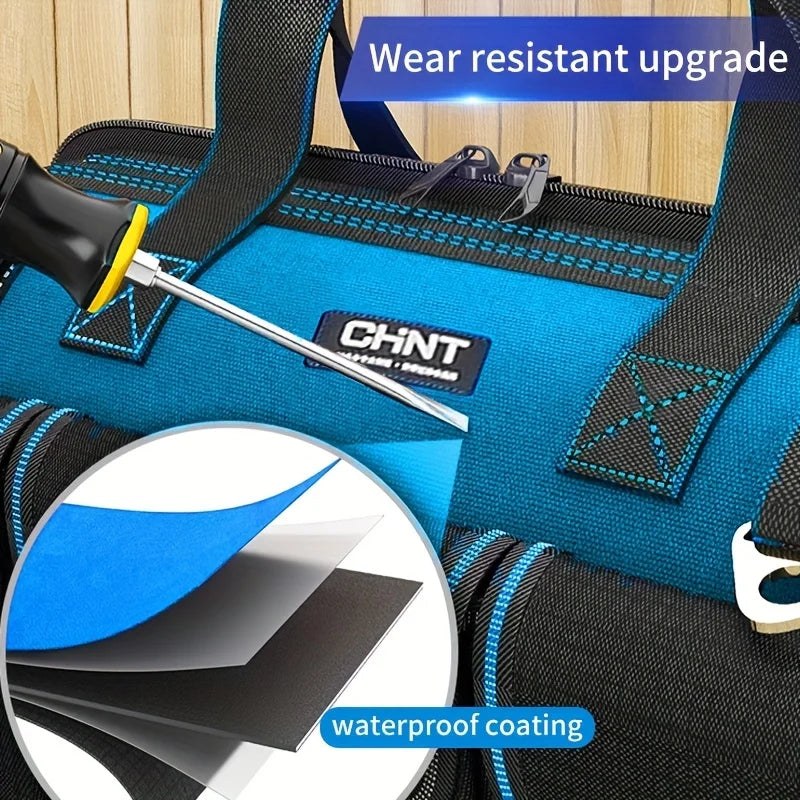 Multifunctional Tool Bag Thickened Large Capacity Waterproofed Wear-Resistant Toolkit MultiPocket Electrician Storage Bag