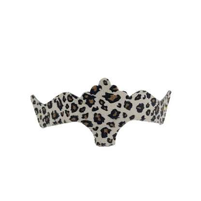 Venetian Carnival Mask - Leopard Print Half Face Cover with Elaborate Design for Mardi Gras, Burlesque Themed Parties Glamorous
