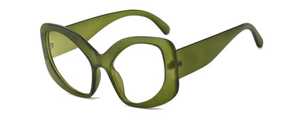 Oversized Reading Glasses Women Luxury Brand Designer Cat Eye Chunky Glasses Anti Blue Light Customised Prescription Glasses
