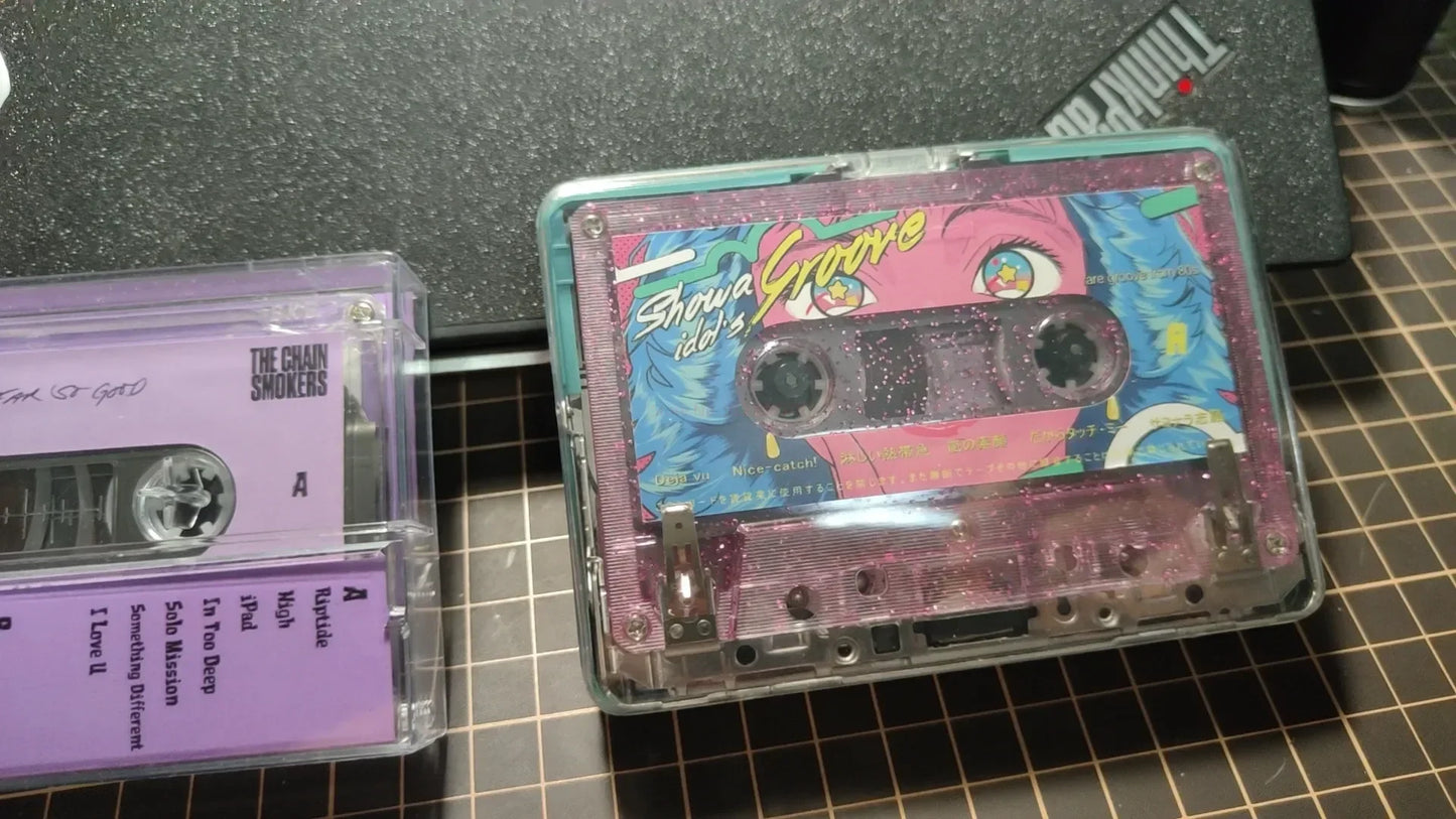 Steam Wave Retro Night Tempo Presents Showa Vaporwave Music Tape Confused Teenager Cosplay Soundtracks Box Cassette Walkman Tape