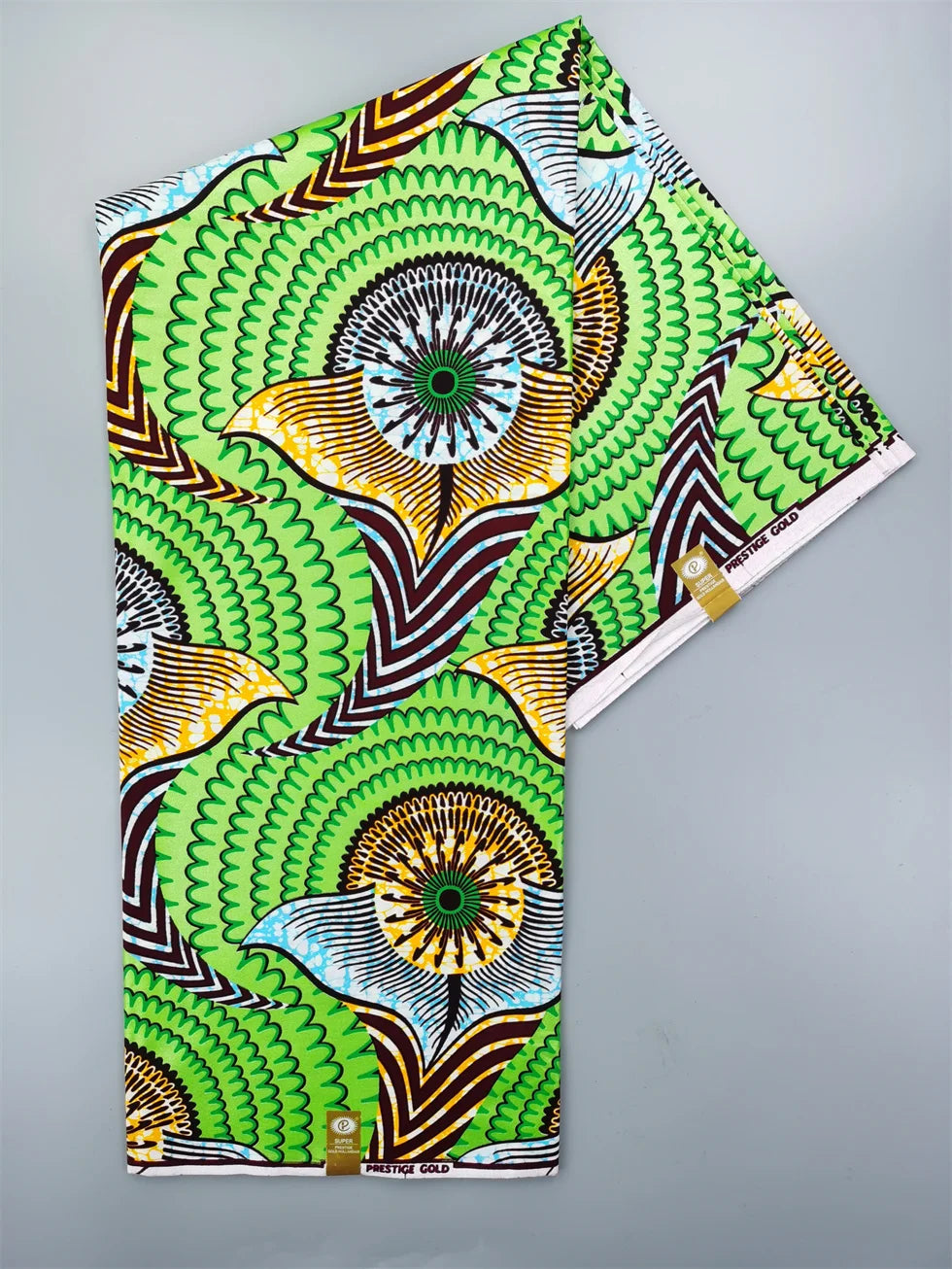 Newest Grand African Wax Glitter Glam Fabric 100% Cotton Ankara Batik Material Pagne Wax Gold Print Sewing Party Dress