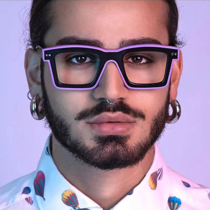 Retro Square Anti Blue Light Optical Glasses Frames Men Fashion Computer Prescription Eyeglasses Women TR90 Reading Glasses +2.5