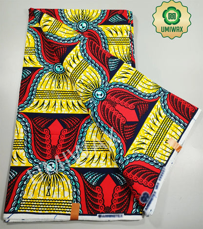 2025 Newest Ankara Real Wax Fabric Guaranteed Veritable African Wax Print Pagne Fabric 100% Cotton 6 Yards Ghana Style Dresses