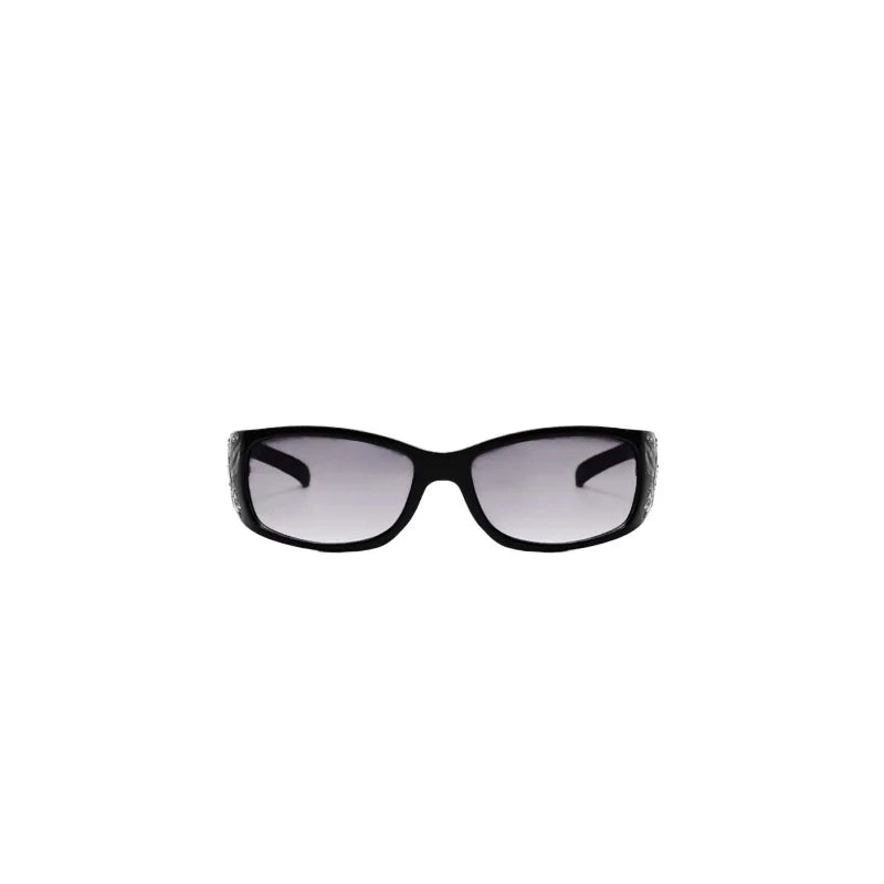 New Printed Diamond Studded Retro Cat Eye Women's Sunglasses Personalized And Trendy Outdoor Sun Protection Sunglasses