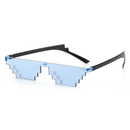 NEW Design Funny Mosaic Sunglasses Thug Life Sun Glasses Pixel Black Retro Gamer Robot Sunglasses Birthday Party Cosplay Favors Mask