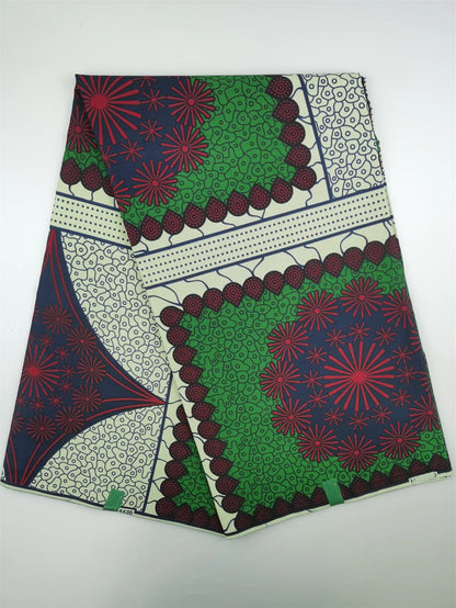 Dutch Hollandais Printed Fabric for African Classical Dress Veritable Real Wax Guaranteed 100% Cotton 6 Yards