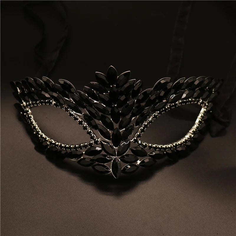 Bridal Masuqerade Masque Rhinestone Eye Mask Masque Cover for Men Women Girls Dance Cosplay Party Shiny Crystal Face Accessories
