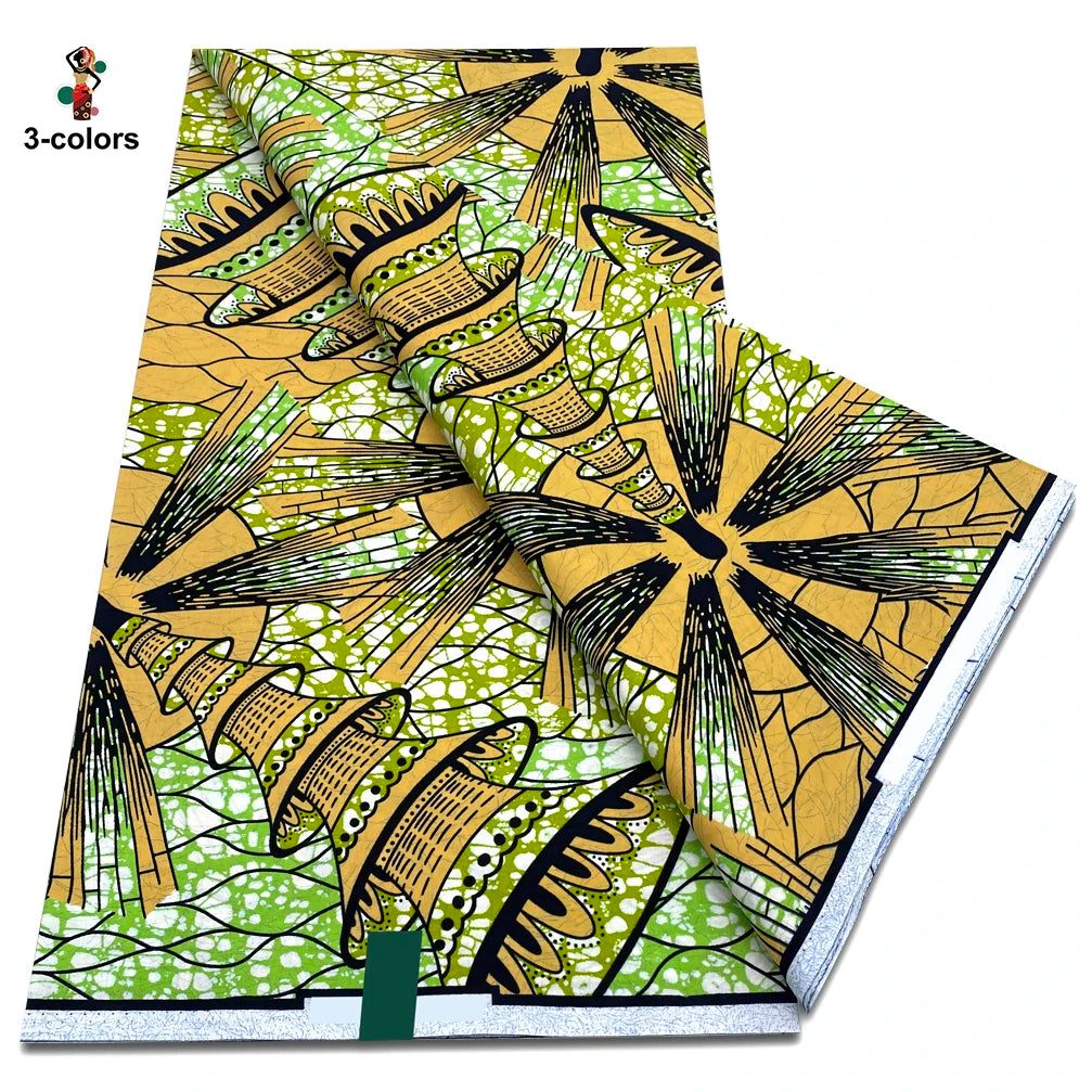 2025 Guaranteed Veritable Original African Wax Print Fabric Real Nigerian 100% Cotton Ankara Wax Fabric Soft Pagne Spuer Batik