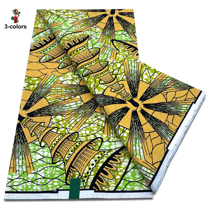 2025 Guaranteed Veritable Original African Wax Print Fabric Real Nigerian 100% Cotton Ankara Wax Fabric Soft Pagne Spuer Batik