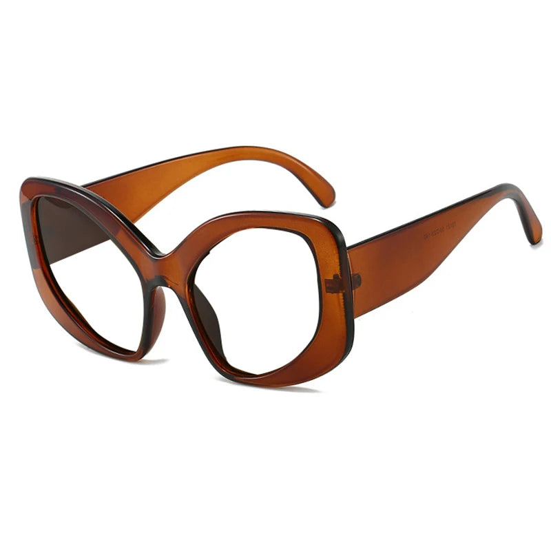 Oversized Reading Glasses Women Luxury Brand Designer Cat Eye Chunky Glasses Anti Blue Light Customised Prescription Glasses