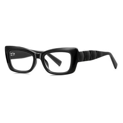 Classic Square Anti Blue Light Blocking Reading Glasses For Women Men Simple Thick Frame Design Myopia Prescription Glasses