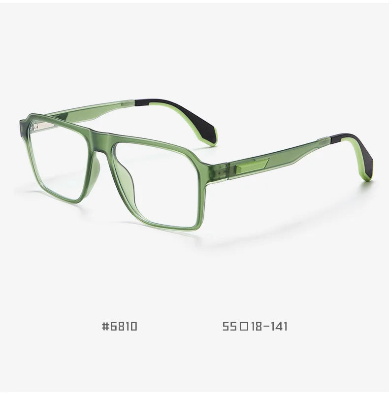 BLMUSA Retro Large Frame Ultralight TR Non-Slip Sports Myopia Glasses Anti Blue Light Prescription Reading Driving Sunglasses