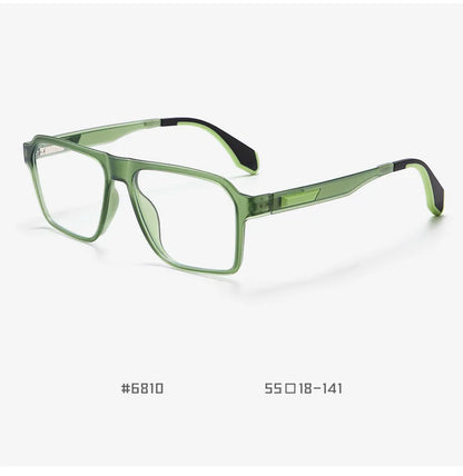 BLMUSA Retro Large Frame Ultralight TR Non-Slip Sports Myopia Glasses Anti Blue Light Prescription Reading Driving Sunglasses