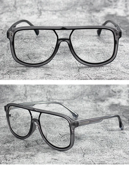 Fashoin Large Frame Anti Blue Light Glasses Frame Men Women Oversized Optical Prescription Eyewear Computer Goggles Eyeglasses