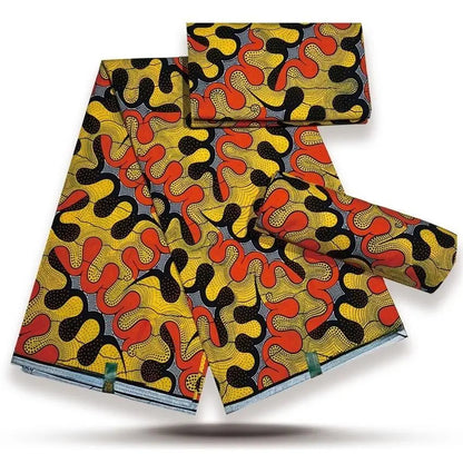 African Wax Fabric Lastest Prints Cotton Material High Quality Pagne Origin Real Ankara Gold Printed For Sewing Wedding Dress