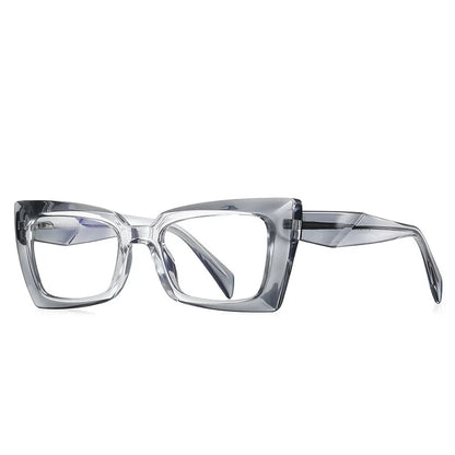 56875 Fashion Rectangle Anti-Blue Spectacle Frame Anti-Fatigue Computer Eyewear Frame for Women Gradient Eyeglasses