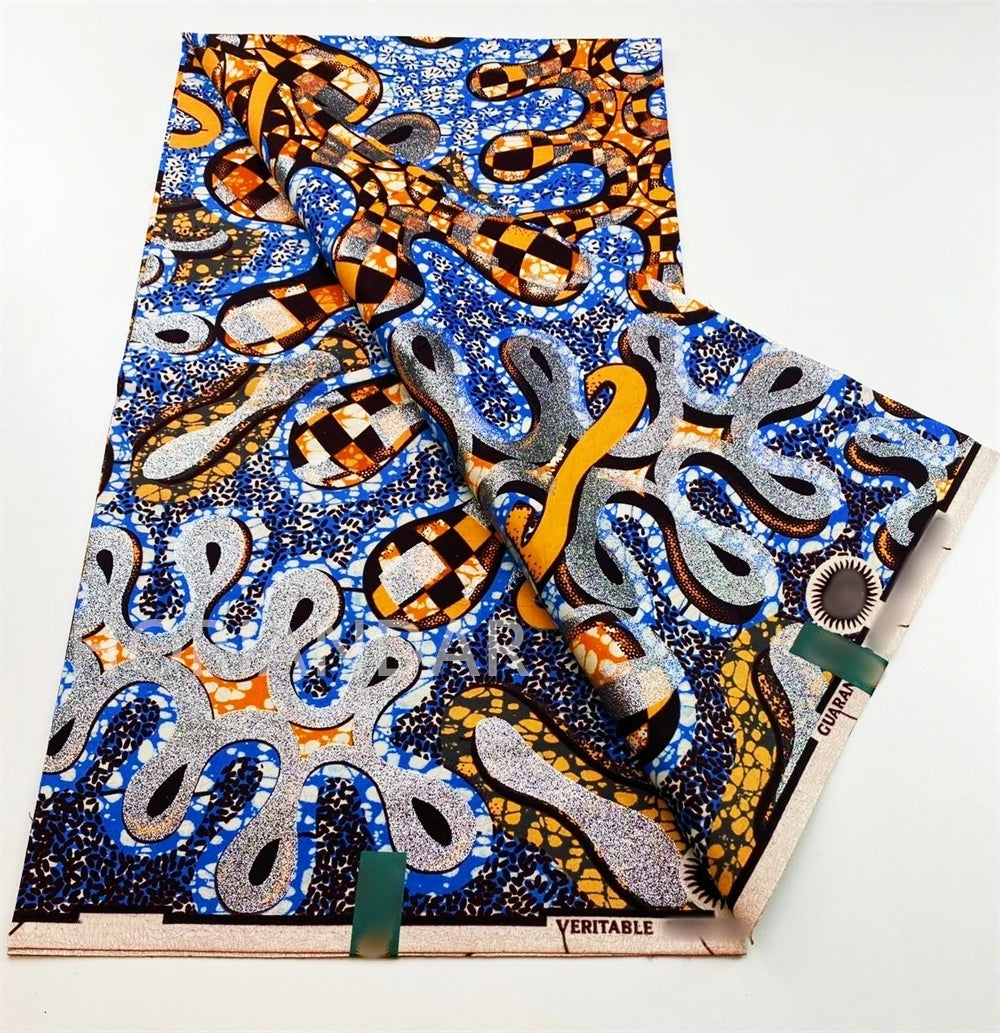 2026 Grand Super Original African Wax Fabric High Quality Nigerian Print Ankara Fabric For Sewing 6 Yard Women Dress 100% Cotton