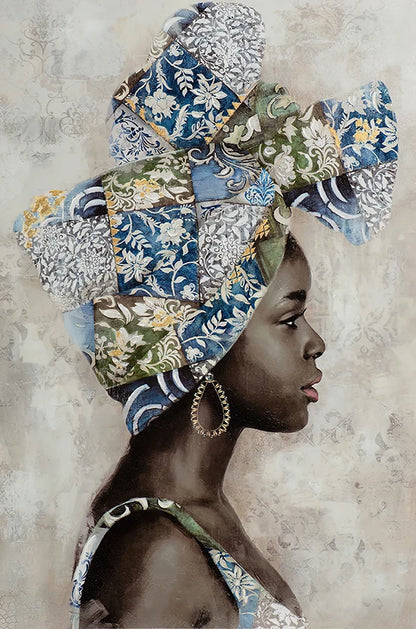 Abstract Figure Canvas Painting African Women Portrait Posters And Prints Wall Art for Living Room Home Decor Picture No Frame