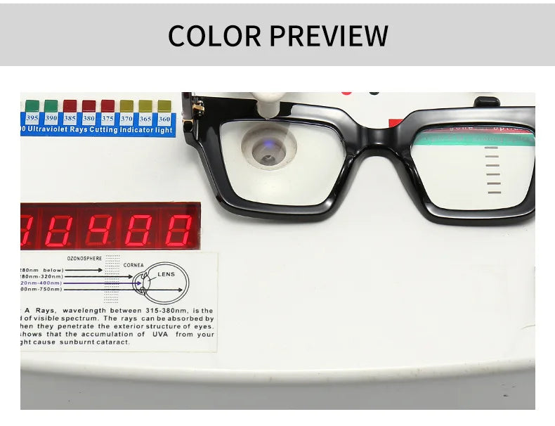 New Green Oversized Square Reading Glasses Men Women Personality Optical Eyeglasses Anti Blue Light Computer Presbyopic Glasses
