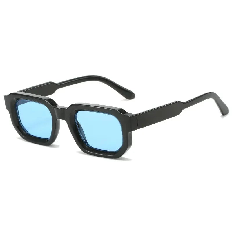 JNPCXI Fashion Blue Square Sunglasses For Women Men Retro Luxury Designer Clear Lens Sun Glasses Shades UV400 Eyeglasses