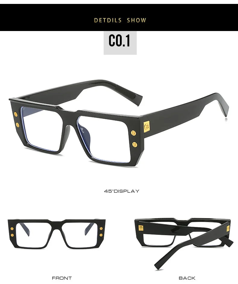 YOOSKE Square Eyeglasses Frames for Women Men Anti Blue Light Glasses Frame Optical Computer Eyewear