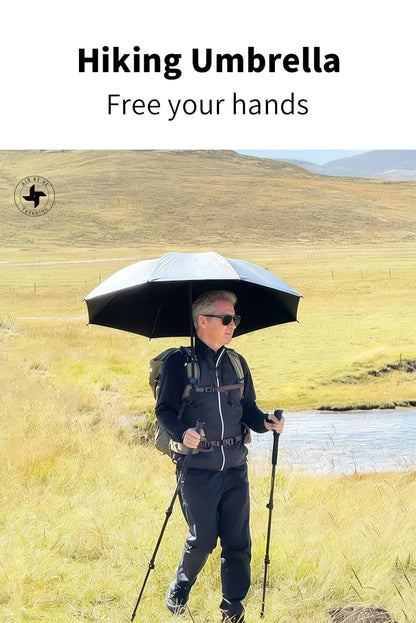 Hiking Umbrella Ultralight Outdoor trekkin long umbrella hands-free UV protection Umbrella Clip for Backpacks Sun & Rain Outdoor