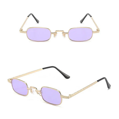 Retro Rectangle Sunglasses Women Brand Designer Small Metal Frame Square Punk Sun Glasses Men Fashion Vintage Oculos De Sol