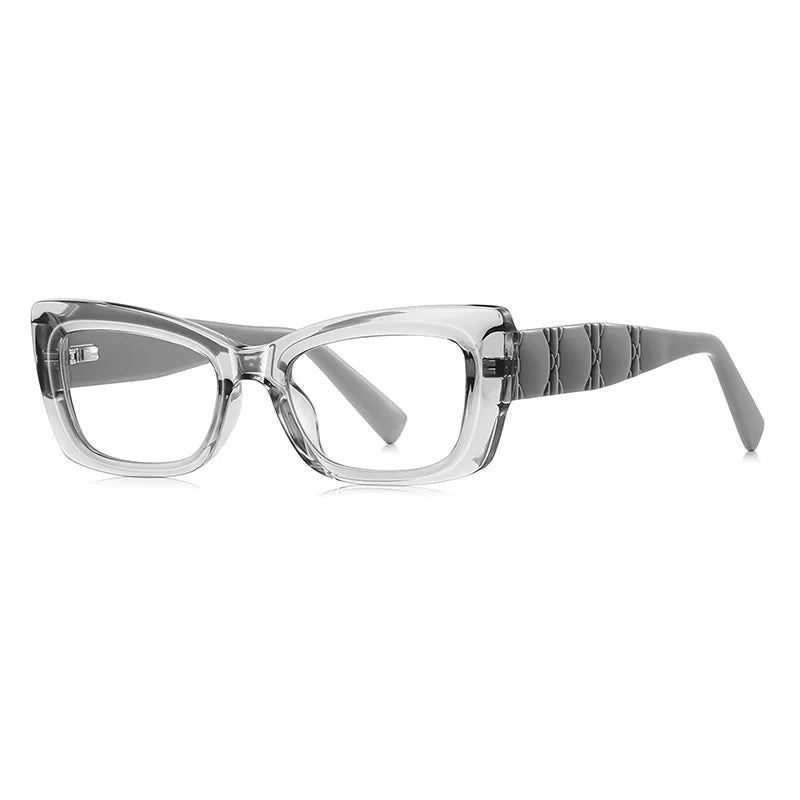 Classic Square Anti Blue Light Blocking Reading Glasses For Women Men Simple Thick Frame Design Myopia Prescription Glasses