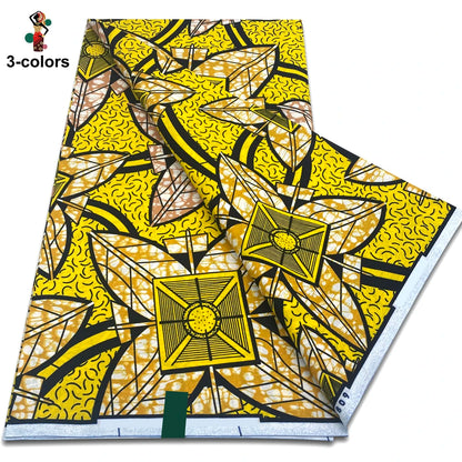 2025 Guaranteed Veritable Original African Wax Print Fabric Real Nigerian 100% Cotton Ankara Wax Fabric Soft Pagne Spuer Batik