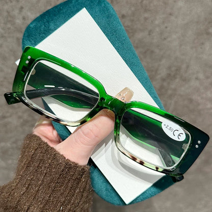 New Vintage Small Square Frame Reading Glasses Anti-Blue Light Presbyopia Eyeglasses Women and Men Eye Protection Eyewear