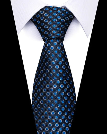 High-quality Wedding Ties For Men Fashion New Style Blue Strip Print Neckties Daily Office Apparel Accessories Gift For Man