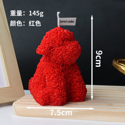 3D Cute Bear Rabbit Scented Candle DIY Dream Unicorn Candle Decoration Handmade Gifts Home Decoration Candle Gifts Wedding Decor
