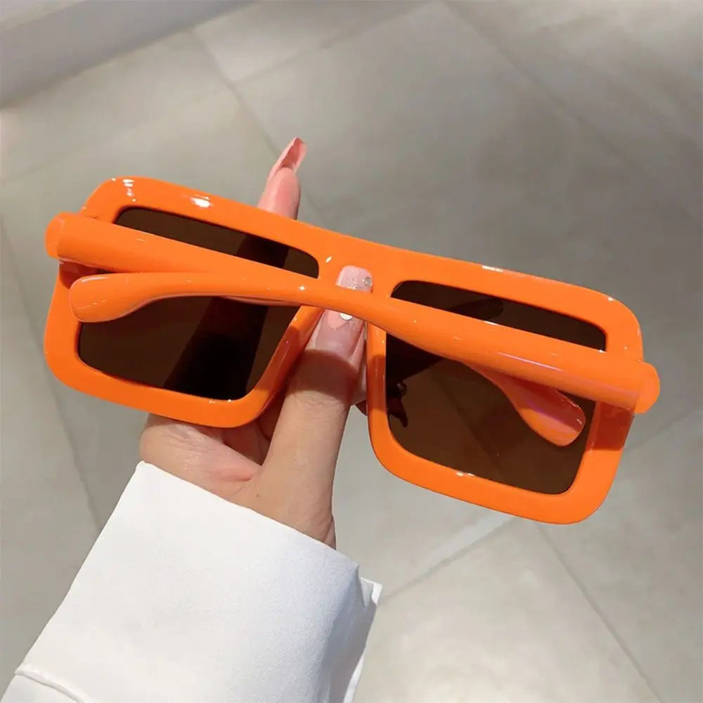 Big Oversized Square Sunglasses Punk UV400 Protection Thick Frame Sun Glasses Lady Shades for Women & Men