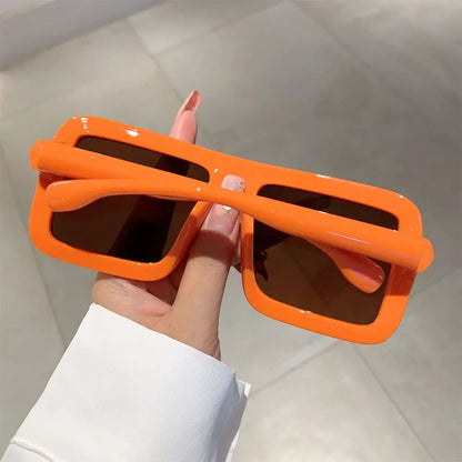 Big Oversized Square Sunglasses Punk UV400 Protection Thick Frame Sun Glasses Lady Shades for Women & Men