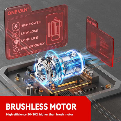 ONEVAN 1200N.M Brushless Electric Impact Wrench 3 Funtion 1/2" Cordless Portable Screwdriver Drill Tools For Makita Battery Pin