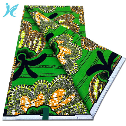 African Real Wax Prints Fabric Ankara Wax 100% Cotton Fabric Guaranteed Veritable Original Sewing Material