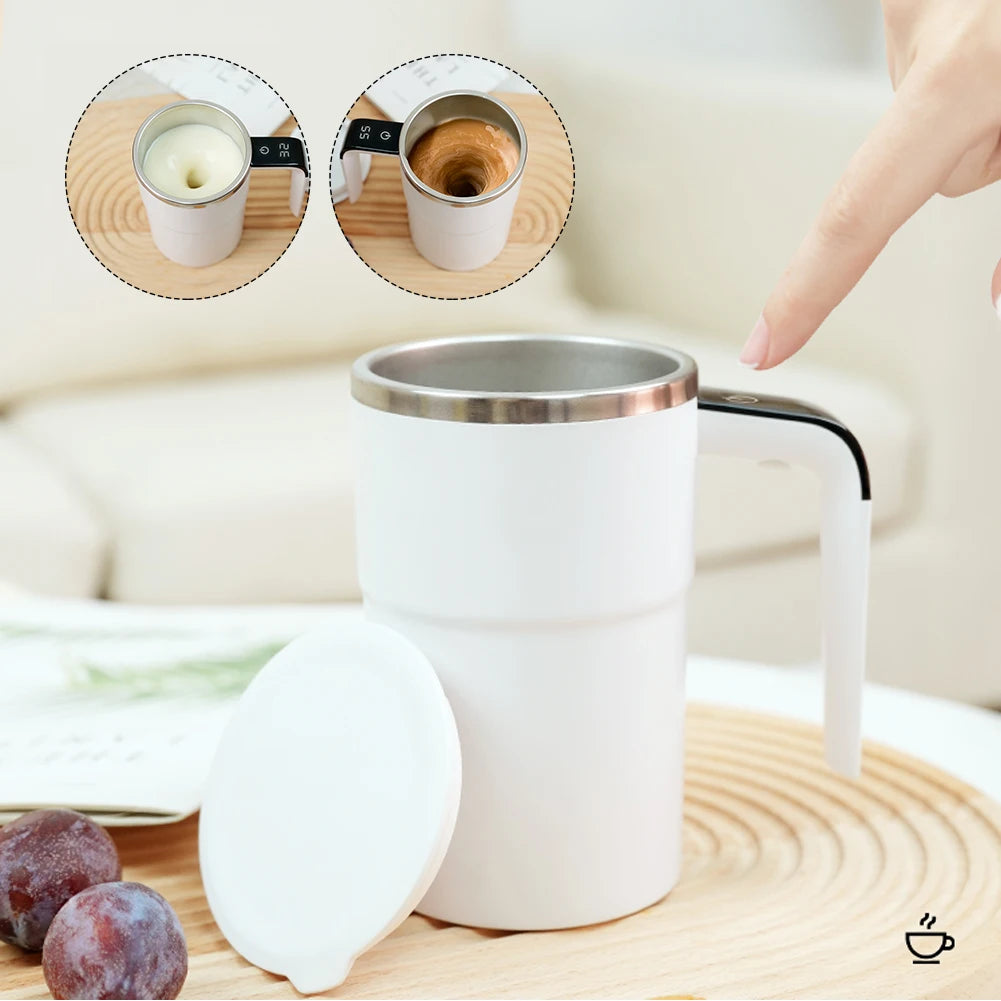 Intelligent temperature measurement magnetic automatic stirring cup electric portable fitness protein shaking powder cup