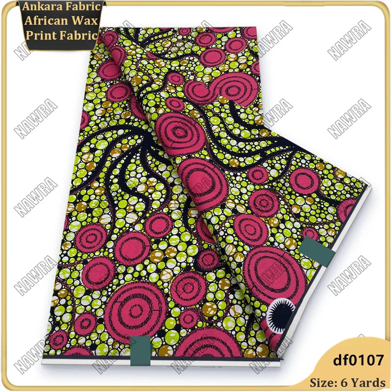 Fashionable African Real Wax Print Fabric 2026 Latest Design Ankara Wax Fabric Soft 100% Cotton Pagne Women Dress Loincloth ﻿
