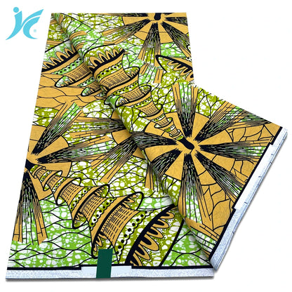 African Real Wax Prints Fabric Ankara Wax 100% Cotton Fabric Guaranteed Veritable Original Sewing Material